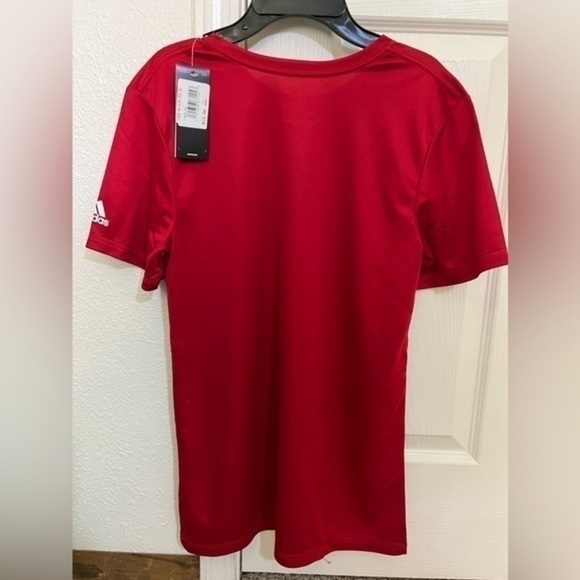 Boys Adidas Climatech shortsleeved tee XL 18/20 red - Picture 3 of 3